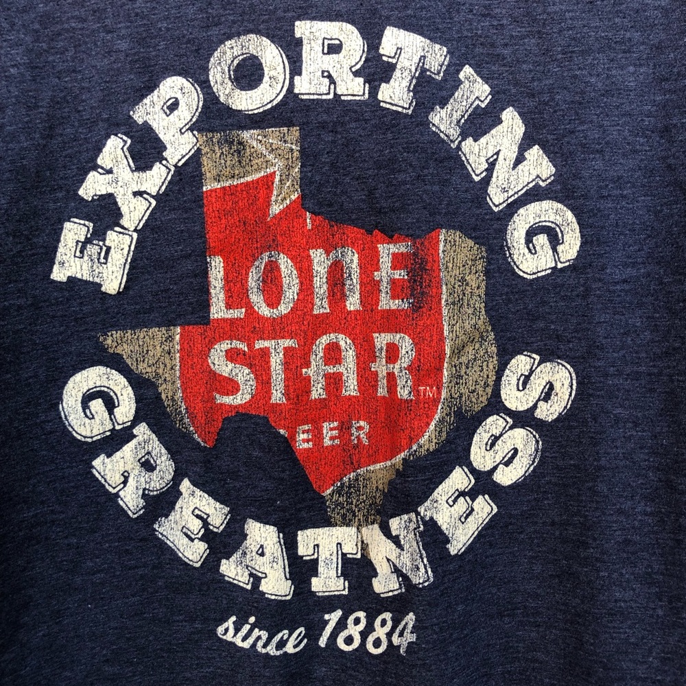 Lone Star Beer Charcoal Tee M